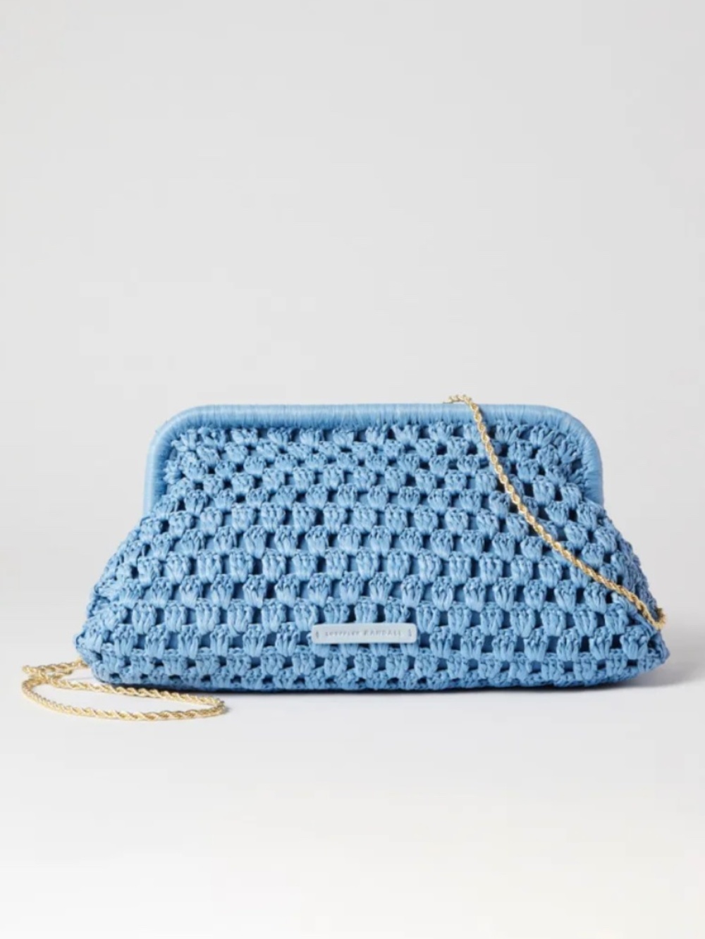 Loeffler Randall Trudie Frame Clutch BLUE - No Chain
